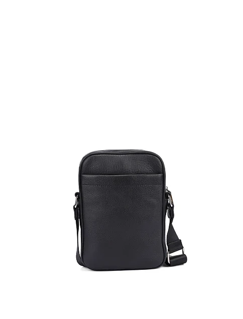 Чоловіча сумка через плече шкіряна чорна - фото 3 - Miraton