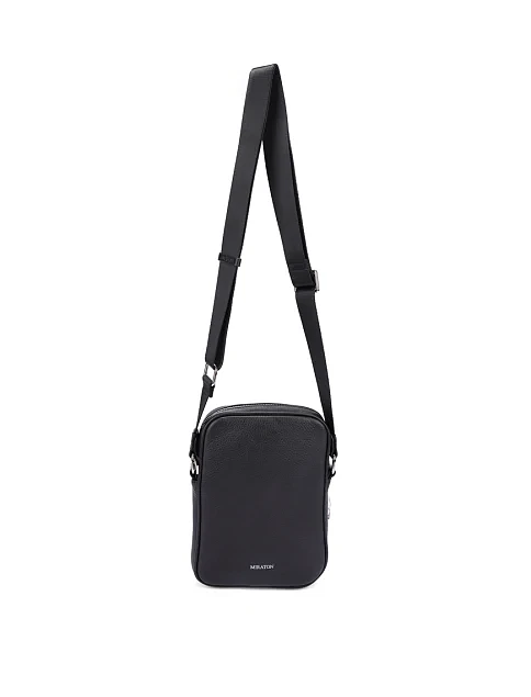 Чоловіча сумка через плече шкіряна чорна - фото 6 - Miraton