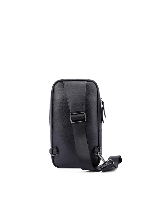 Мужская сумка кожаная черная - фото 4 - Miraton