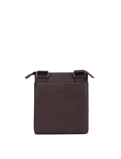Мужская сумка мессенджер кожаная коричневая - фото 3 - Miraton