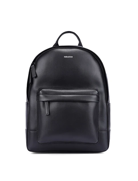 Чоловічий рюкзак шкіряний чорний - фото 1 - Miraton