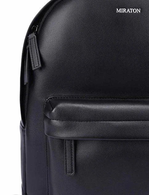 Чоловічий рюкзак шкіряний чорний - фото 4 - Miraton