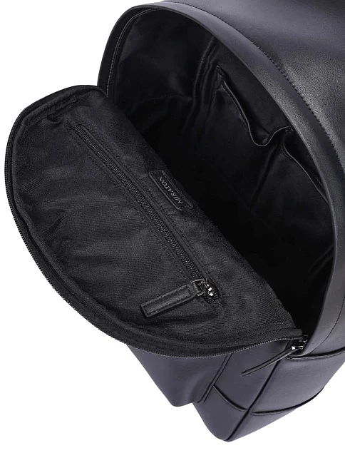 Чоловічий рюкзак шкіряний чорний - фото 5 - Miraton