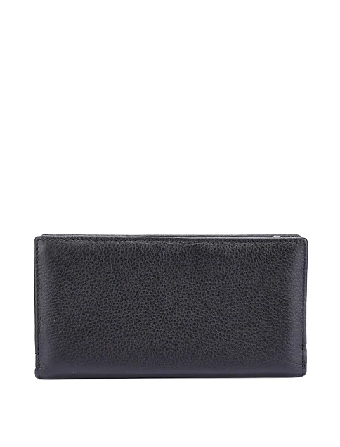 Кошелек на магните кожаный черный - фото 3 - Miraton