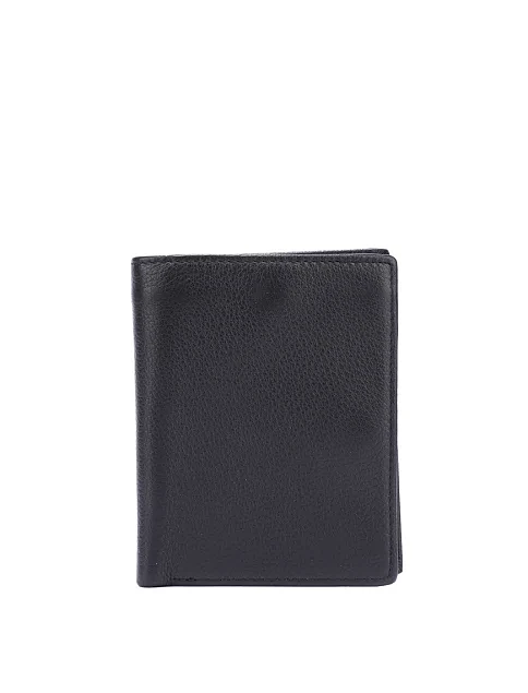 Кошелек на магните кожаный черный - фото 1 - Miraton