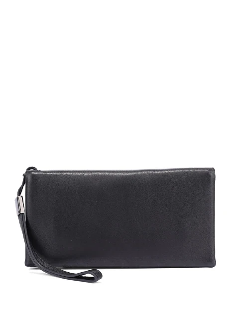 Кошелек на магните кожаный черный - фото 1 - Miraton