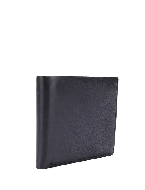 Кошелек на магните кожаный черный - фото 2 - Miraton