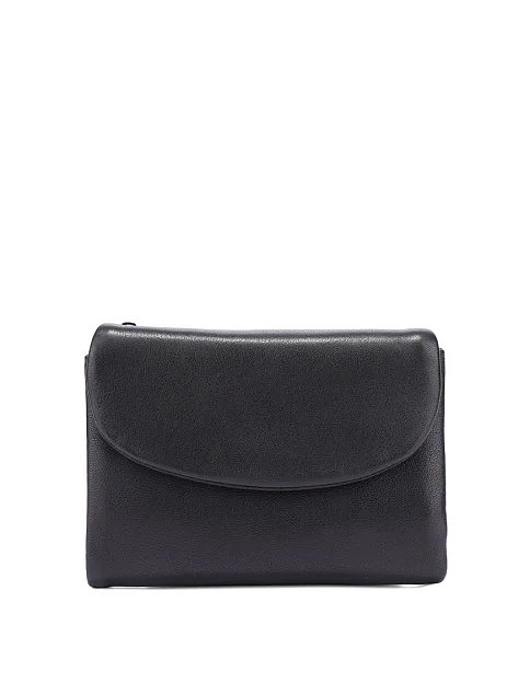 Кошелек на магните кожаный черный - фото 1 - Miraton