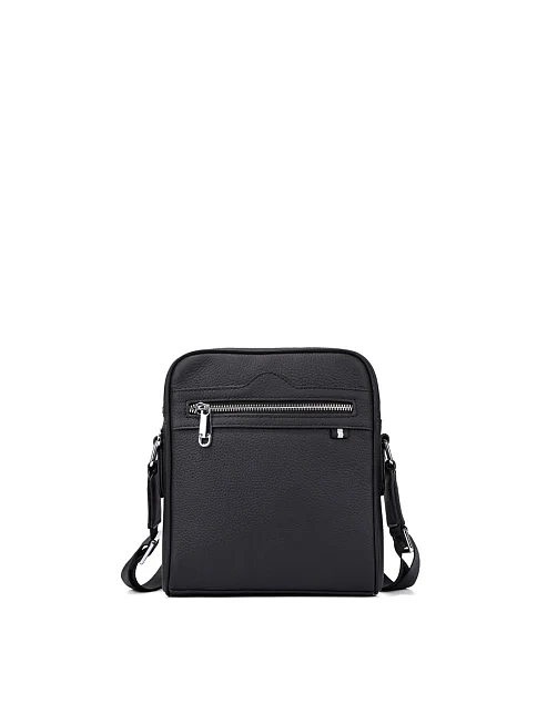 Мужская сумка через плечо кожаная черная - фото 1 - Miraton