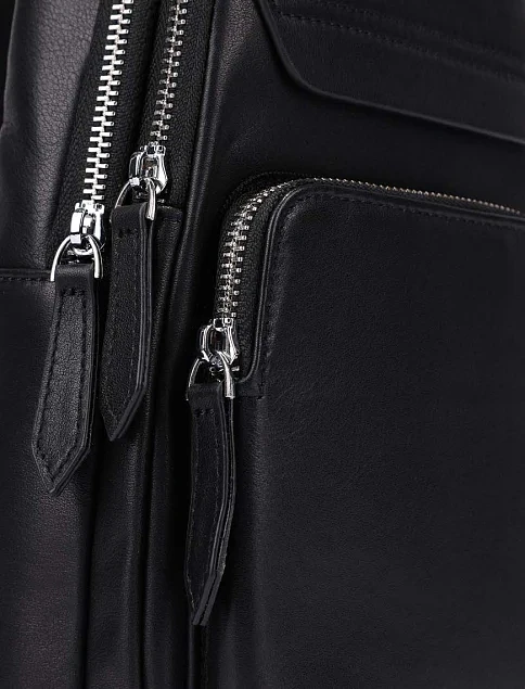 Мужская сумка кожаная черная - фото 4 - Miraton