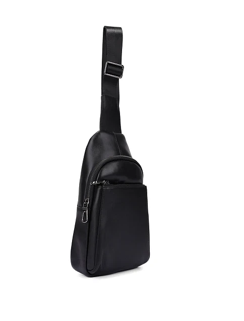 Мужская сумка кожаная черная - фото 1 - Miraton