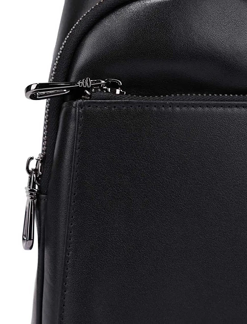 Мужская сумка кожаная черная - фото 3 - Miraton