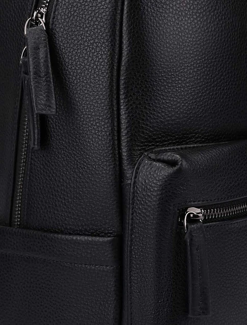 Чоловічий рюкзак шкіряний чорний - фото 4 - Miraton