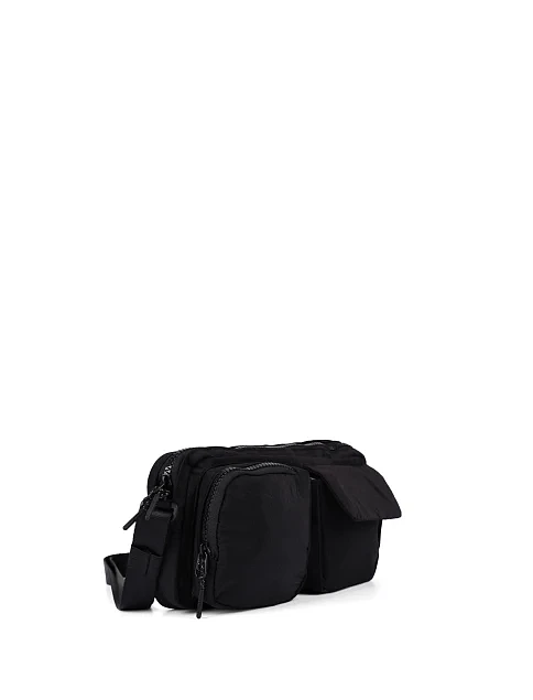 Мужская сумка тканевая черная - фото 2 - Miraton