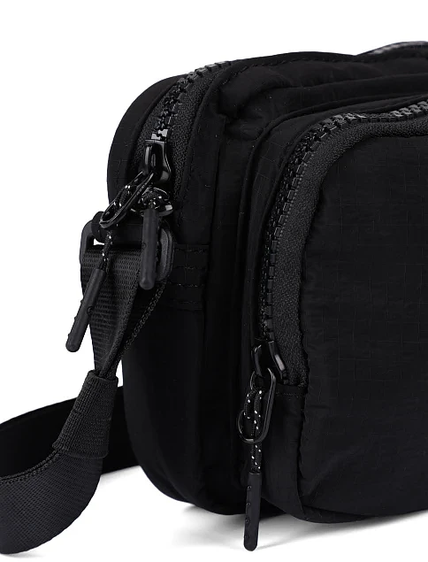 Мужская сумка тканевая черная - фото 4 - Miraton