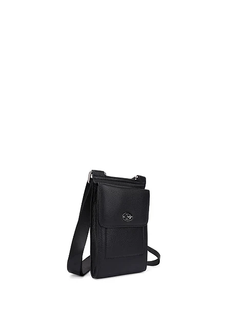 Мужская сумка мессенджер кожаная черная - фото 2 - Miraton