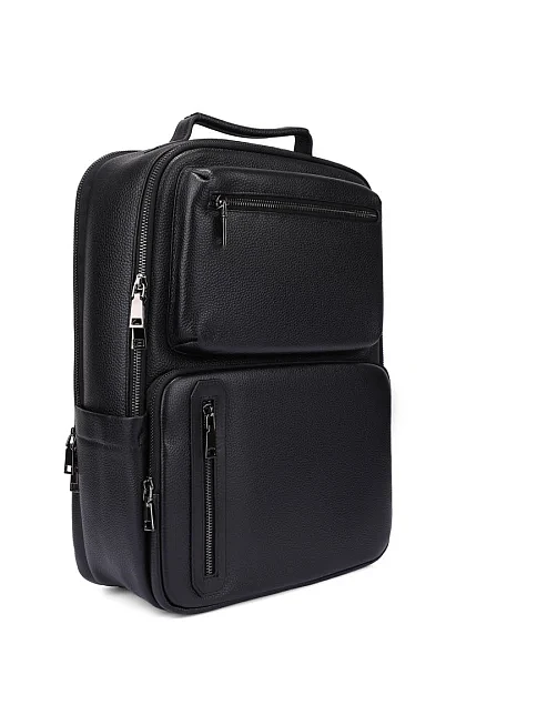 Чоловічий рюкзак шкіряний чорний - фото 2 - Miraton