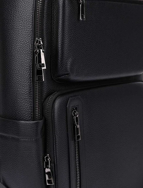 Чоловічий рюкзак шкіряний чорний - фото 4 - Miraton