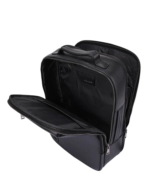 Чоловічий рюкзак шкіряний чорний - фото 5 - Miraton