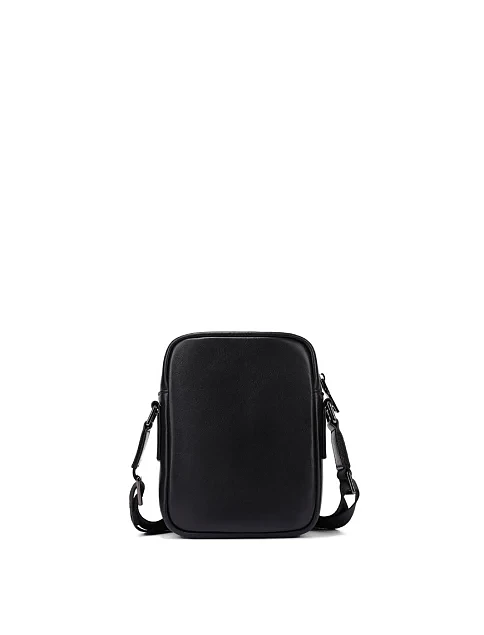 Мужская сумка мессенджер кожаная черная - фото 3 - Miraton