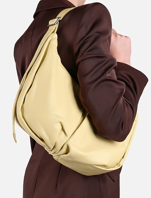 Женская сумка кожаная желтая - фото 2 - Miraton