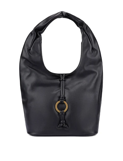 Женская сумка кожаная черная - фото 1 - Miraton