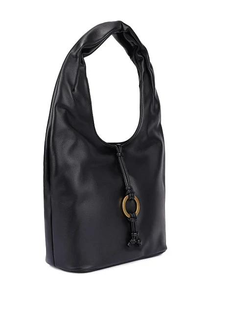 Женская сумка кожаная черная - фото 2 - Miraton