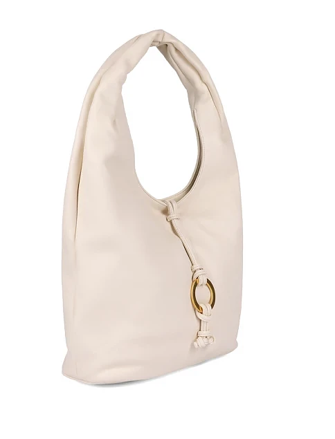 Женская сумка кожаная белая - фото 3 - Miraton