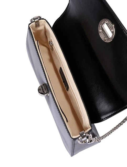 Женская сумка через плечо кожаная черная - фото 6 - Miraton