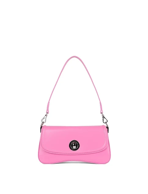 Жіноча сумка через плече шкіряна рожева - фото 1 - Miraton