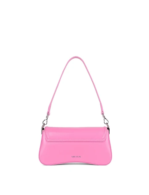 Жіноча сумка через плече шкіряна рожева - фото 4 - Miraton