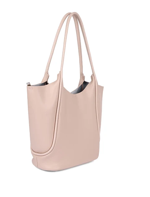 Женская сумка шоппер кожаная бежевая - фото 3 - Miraton