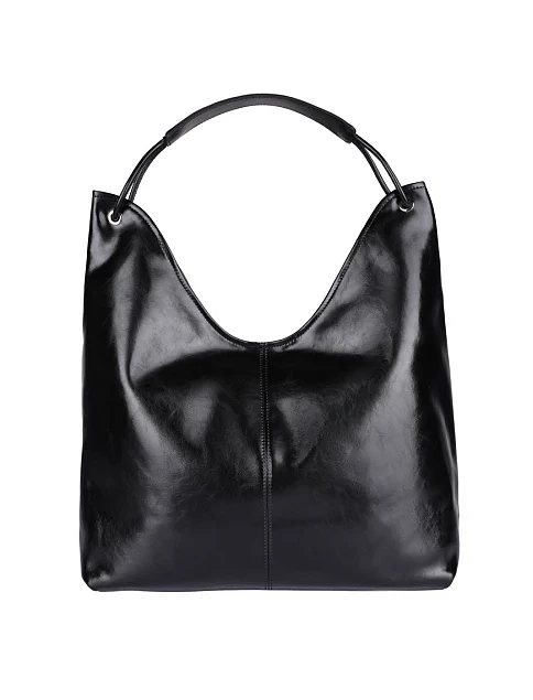 Жіноча сумка шкіряна чорна - фото 4 - Miraton