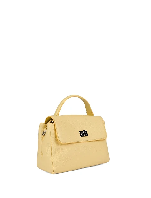 Жіноча сумка крос-боді шкіряна жовта - фото 3 - Miraton