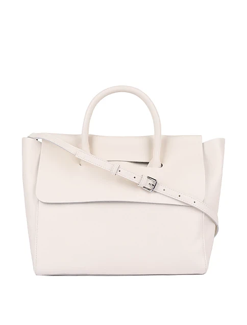 Женская сумка кожаная белая - фото 5 - Miraton