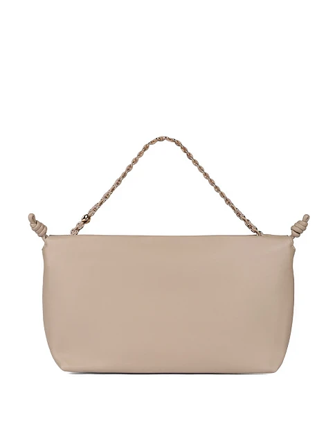 Женская сумка через плечо кожаная бежевая - фото 3 - Miraton