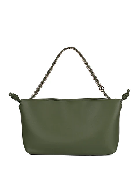 Женская сумка через плечо кожаная зеленая - фото 1 - Miraton