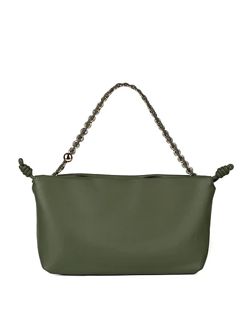 Женская сумка через плечо кожаная зеленая - фото 3 - Miraton