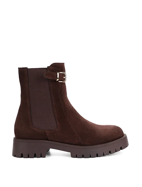 Жіночі черевики челсі Attizzare велюрові коричневі - фото 1 - Miraton