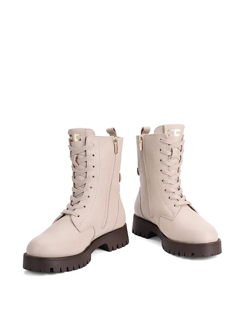 Женские ботинки Attizzare кожаные рисового цвета - фото 2 - Miraton