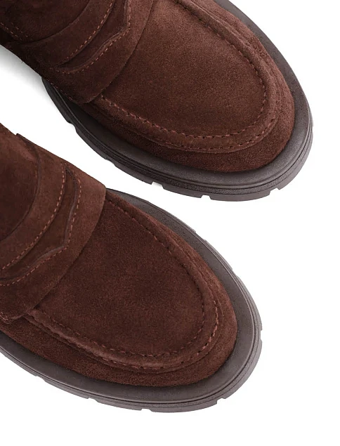 Жіночі черевики челсі Attizzare велюрові коричневі - фото 5 - Miraton