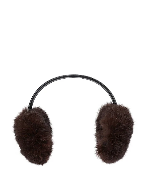 Навушники з хутра коричневі - фото 1 - Miraton