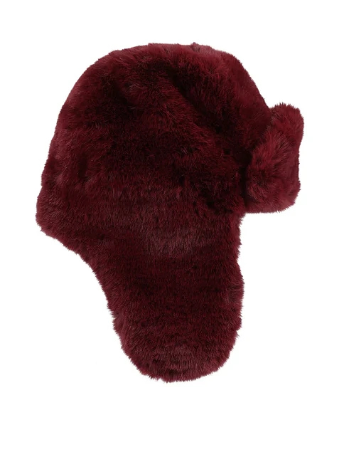 Шапка с мехом бордовая - фото 2 - Miraton