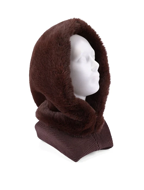 Шапка тканевая коричневая - фото 2 - Miraton