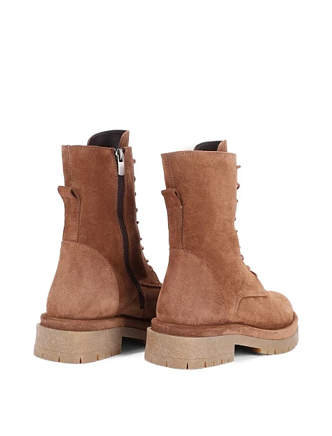 Женские ботинки Attizzare велюровые бежевые - фото 4 - Miraton