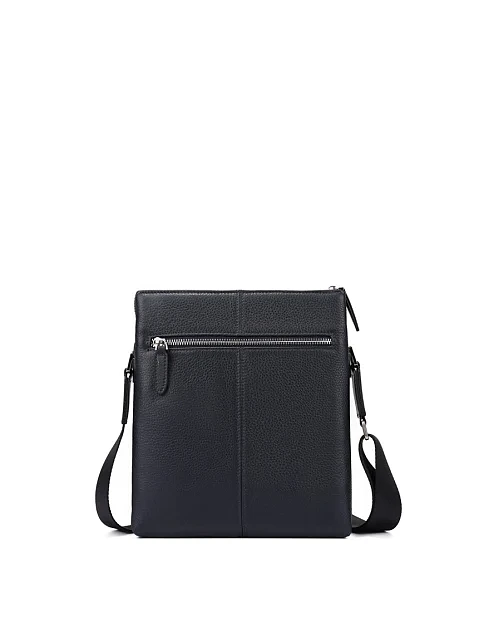 Мужская сумка кросс-боди кожаная синяя - фото 3 - Miraton