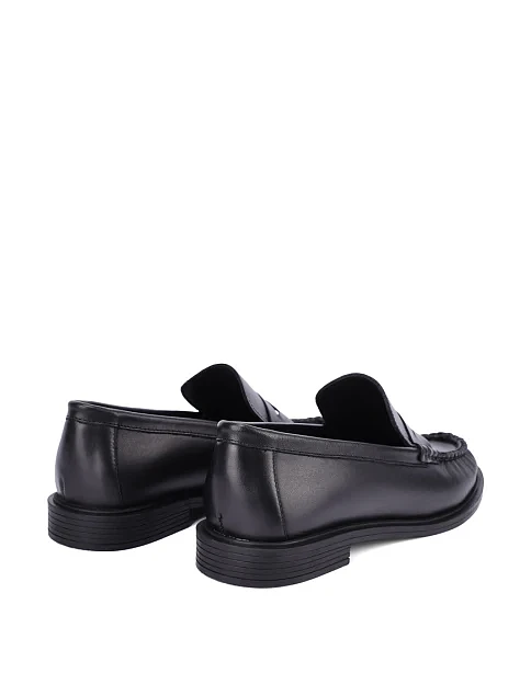 Женские туфли лоферы Attizzare кожаные черные - фото 4 - Miraton