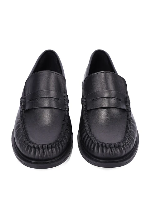 Женские туфли лоферы Attizzare кожаные черные - фото 5 - Miraton