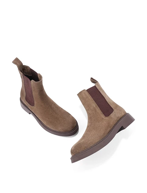 Женские ботинки челси Attizzare велюровые зеленые - фото 5 - Miraton