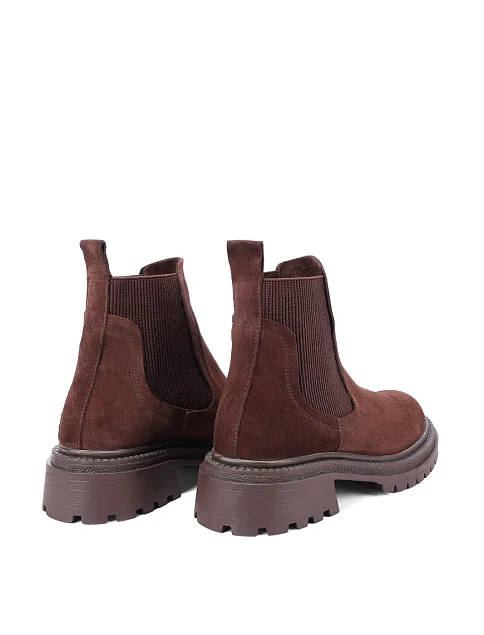 Жіночі черевики челсі Attizzare велюрові коричневі - фото 4 - Miraton